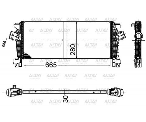 TURBO RADYATÖRÜ (INTERCOOLER) ASTRA J / ZAFIRA C 11= A14NET-B14NET-B16DTH-A16LET-A-T