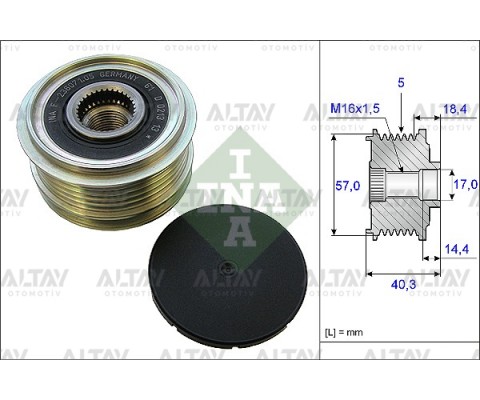 KASNAK ŞARJ DİNAMO ACCENT 06-11 ERA / I-20 / I-30 / I-40 / ELANTRA / VENGA / STONIC/ CEED /RIO DİZEL