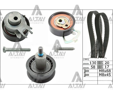 TRİGER SETİ POLO / GOLF4 / BORA / A3 / CORDOBA / IBIZA 01-12 AHW-BBY-BKY-BCB-CGGB-AUA-BBZ 1.4 16V-1.6 16V (3 BİLYALI) (036109243AG=60*8*19)rn