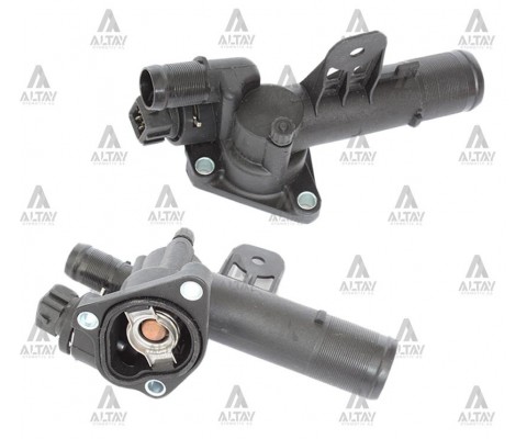 TERMOSTAT KAPAK ÜST QASHQAI 07-13 / CLIO / MEGANE / MODUS 1.5 DCI PLASTİK TERMOSTATLI