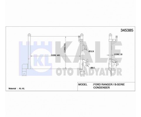 RADYATÖR KLİMA B-2500 97-06 / RANGER 98-06
