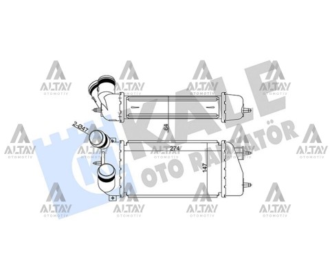 TURBO RADYATÖRÜ (INTERCOOLER) C3 04=DV4TED4  90 HP