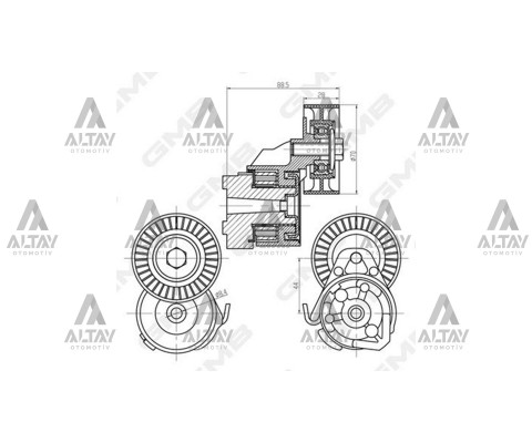 VANTİLATÖR GERGİSİ DUCATO / IVECO DAILY F1A / 35C13CC3750 / 2.3 JTD - 2.3D KOMPLE