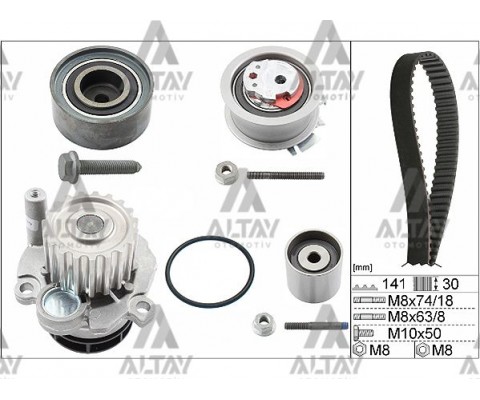 TRİGER SETİ + DEVİRDAİM PASSAT / GOLF5 / JETTA / A3 / A4 / A6 05-07 BKP-BKD-BMN-BMR-BUZ-BRE 2.0 TDİ (03G109244)  (DAR DELİK 10 MM)