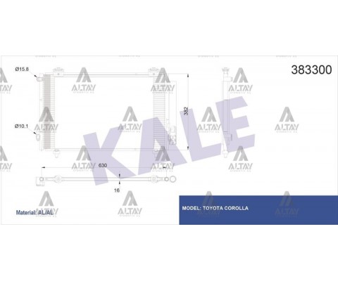 RADYATÖR KLİMA COROLLA 02-06 VVTI