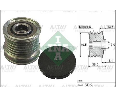 KASNAK ŞARJ DİNAMO 207 / 308 / 3008 / 5008 / C4 / C5 / 1.4-1.6- 16V 150AH