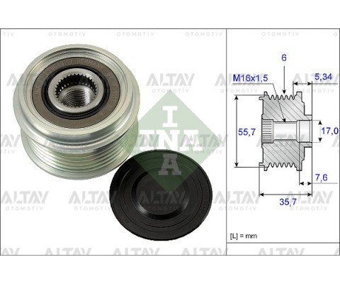 KASNAK ŞARJ DİNAMO CAPTIVA C100-C140 / EPICA / LACETTI / ANTARA / VITO 108-110 / SSANGYONG KORANDO / MUSSO 2.0 CDTI