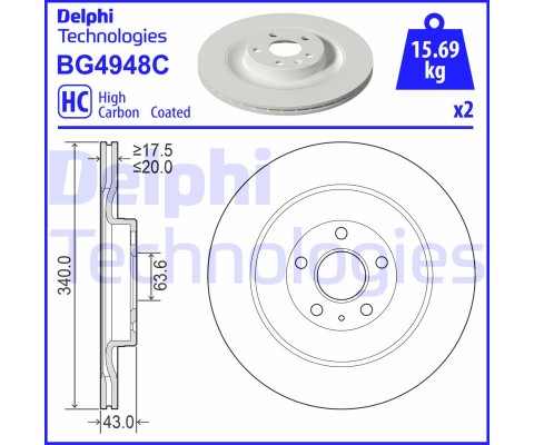 FREN DİSKİ ARKA VOLVO XC90-C40-XC40  (SET)