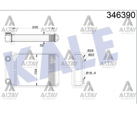 ADYATÖR KALORİFER ASTRA J / ASTRA K / CASCADA A14NET-A14XER-B14XER-A13DTE-A14XEL-B14NET-A16XER-B16XER