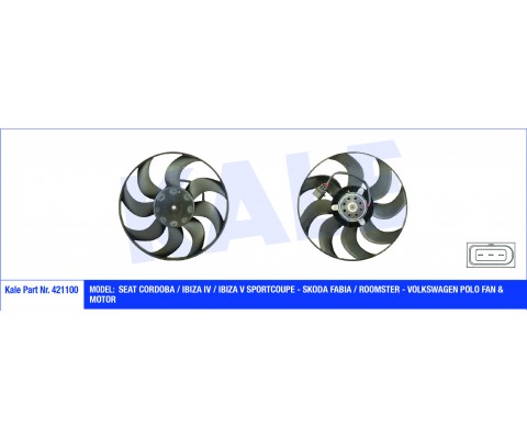 FAN RADYATÖR POLO / CORDOBA / FABIA 02-09 BBY-BKY-BBZ 1.4 16V 300W 390mm