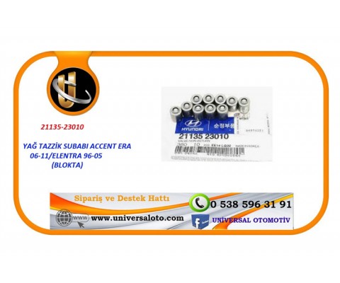 Hyundaı Yağ Tazzik Subabı Accent Era 06-11/Elantra 96-05 (Blokta)