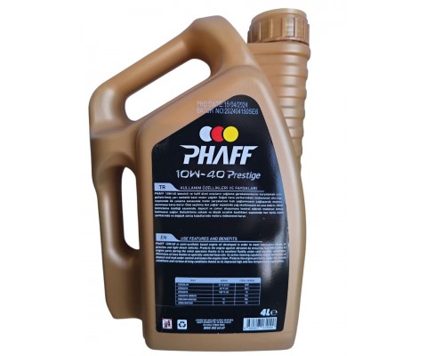 Phaff 10w40 Motor Yağı 4 Litre Sentetik Benzin-Dizel Uyumludur